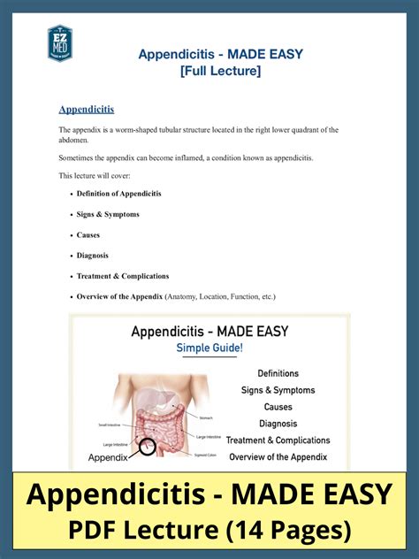 Appendicitis Pain: Symptoms, Signs, Causes, Diagnosis, Treatment — EZmed