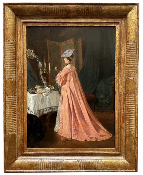 Portrait De Jeune Femme Sa Toilette Alfred Stevens