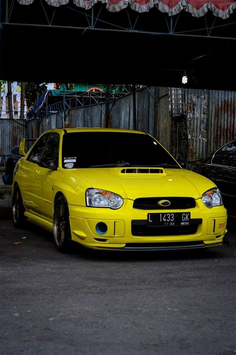 Yellow Subaru Sti Car Stock Photos Free And Royalty Free Stock Photos