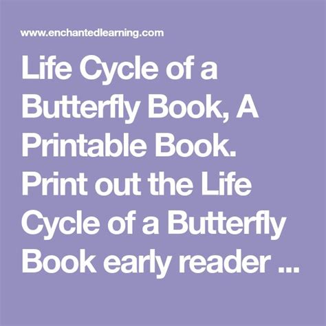 Butterfly Life Cycle Book