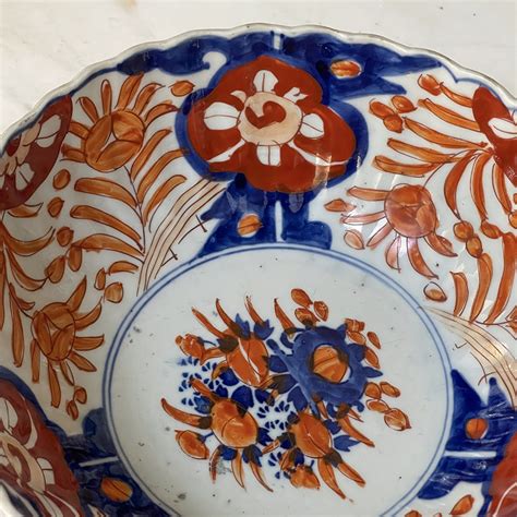 19th Century Imari Hand Painted Serving Bowl