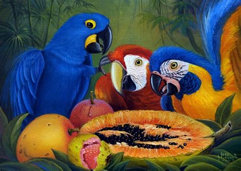 Im Genes Arte Pinturas Cuadros De Loros Sandias Y Mangos