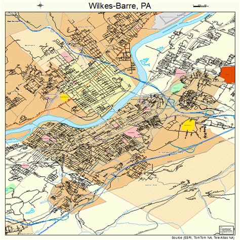 Wilkes-Barre Pennsylvania Street Map 4285152