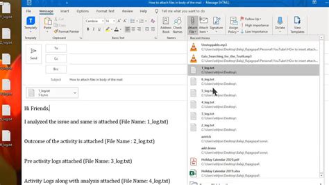 How To Insert Attachments In Body Of The Mail Outlook Funtalk360