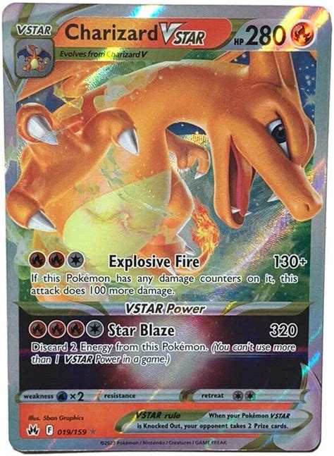 Pokemon Charizard VSTAR 019159 Crown Zenith Tarjeta Ultra Rara