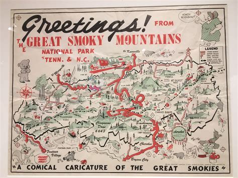 Vintage Map of Great Smoky Mountains
