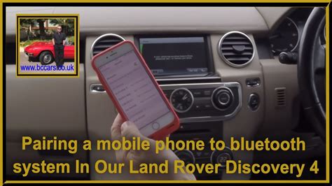 Pairing A Mobile Phone To Bluetooth System In Our Land Rover Discovery