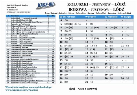 Rozk Ad Jazdy Kasz Bus Przewozy Krajowe I Zagraniczne Autobus