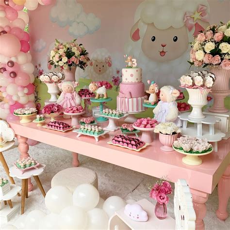Decoração Ovelhinha Festa Infantil - Decoração Ovelhinha Rosa para Festa de Aniversário | Decoracao ...