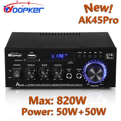 Woopker Amplificador Digital Ak Pro Para El Hogar Altavoz Hifi