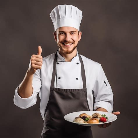 Hombre Cocinero Profesional Que Muestra El Signo De Delicioso Chef De