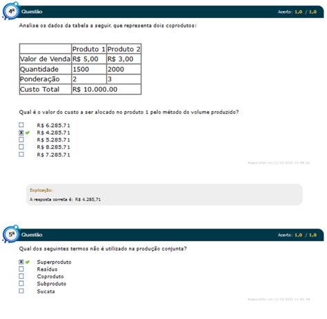 Contabilidade E An Lise De Custos Simulado Av Contabilidade E An Lise