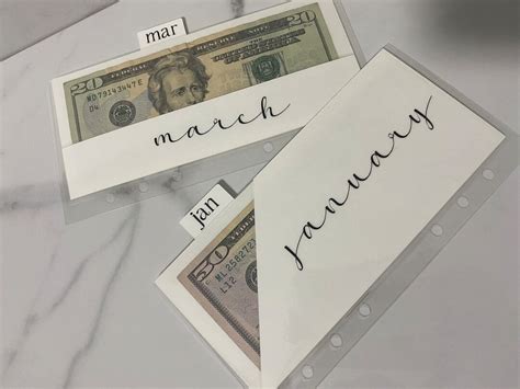 Minimalistic A Tabbed Envelopes Set Of With Labeled Categories Cash