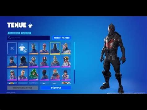 Je Vends Mon Compte Fortnite Rare Chevalier Noir Desc Youtube