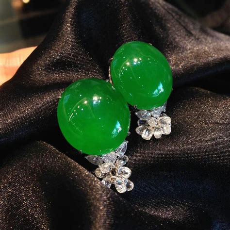 Type A Jade Jadeite Earrings J Ias Joias Tiaras