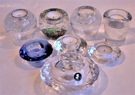 Eight Tea Light Holders Crystal Glass Catawiki