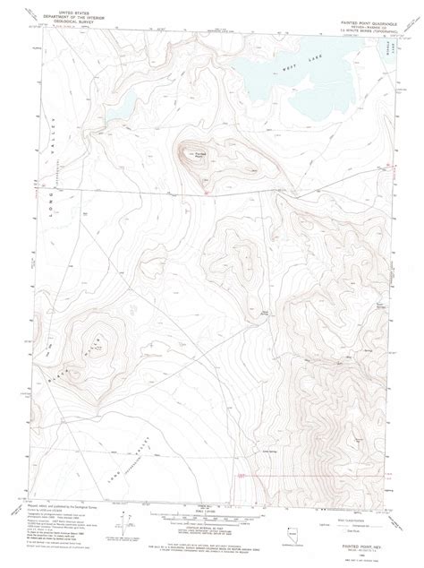 Painted Point Topographic Map Scale Nevada