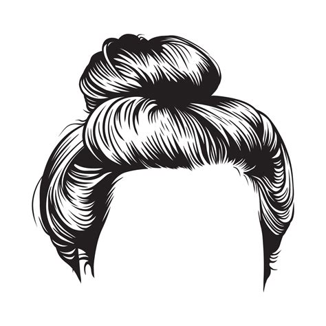 Bun Hairstyle Vector Art, Icons, and Graphics for Free Download