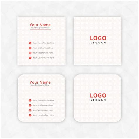 Premium Vector Modern Square Business Card Template Design