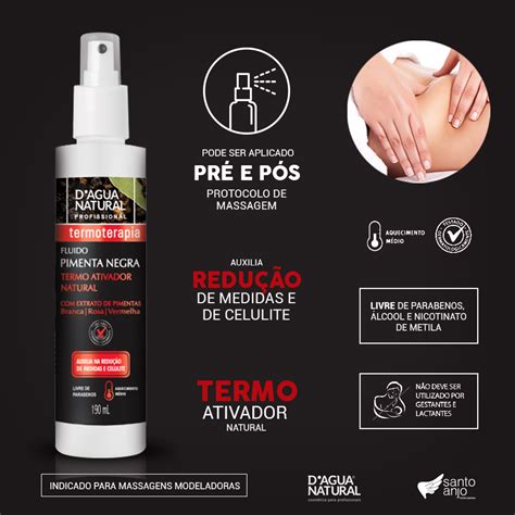 Fluido Termo Ativador Pimenta Negra D Gua Natural Ml