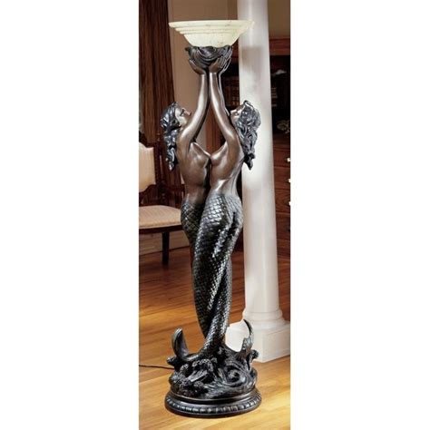 Design Toscano The Entwined Mermaids Sculptural Floor Lamp Time For A Clock — Time For A Clock