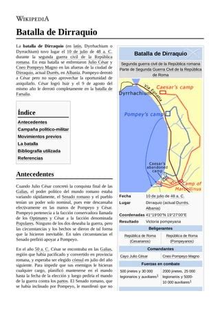 Batalla De Dirraquio Pdf