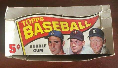 Topps Baseball Empty Wax Pack Display Box Complete Mickey Mantle