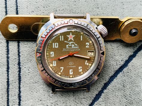 Collectible Watch Vostok Komandirskie 17 Jewels Tank Made In USSR With