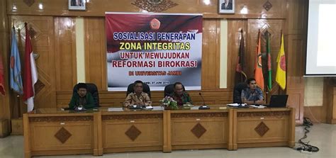 Rektor Pimpin Sosialisasi Penerapan Zona Integritas Universitas Jambi