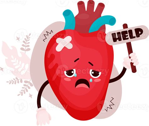 Sick Human Organ Heart Asks For Help 23450301 PNG