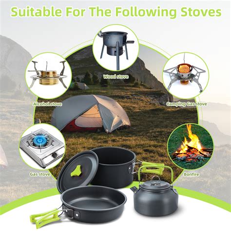 Camping Cooking Set Camping Cookware Set 16pcs Camping Pot pan Set ...