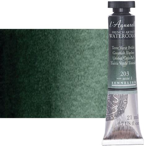 Sennelier L Aquarelle Artists Watercolor Greenish Umber Ml Tube