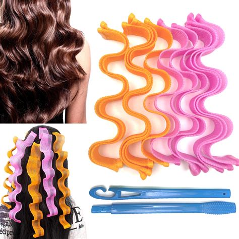 12pcs 30cm Spiral Magic Hair Curlers Without Heat Women Hair Rollers Heatless Perm Curlers Waves