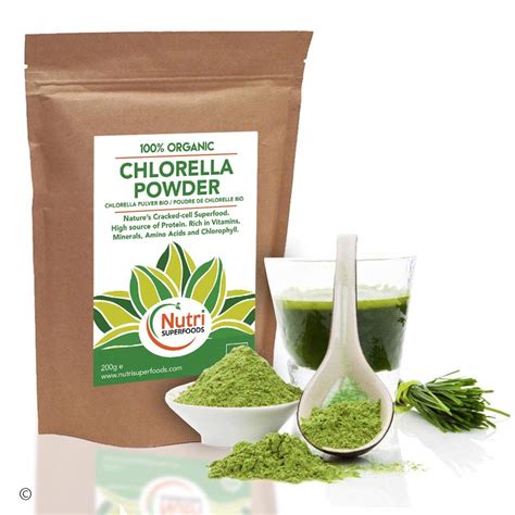 Chlorella Powder Organic Algae Cracked Cell Vegan Plant Protein