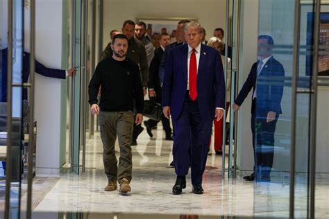 Trump meets with Zelensky, says his views on ending the war 'as soon as ...