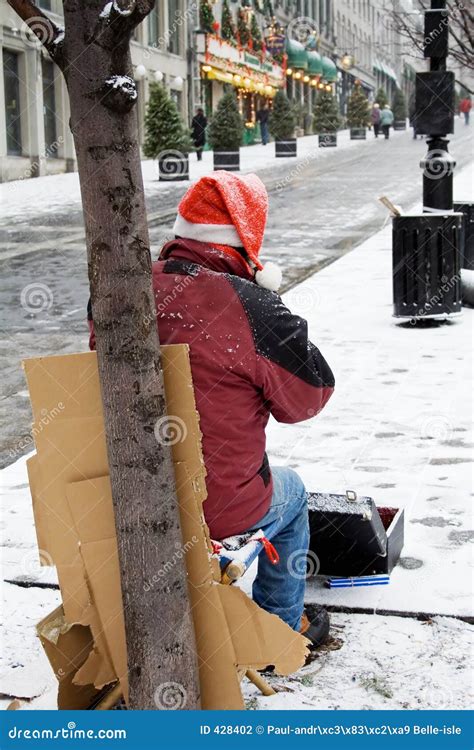 Homeless Man Stock Photo Image Of Montreal Christmas 428402