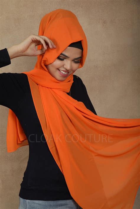 Fiery Elegance Premium Burnt Orange Hijab Emma Ubicaciondepersonas