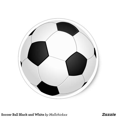 Soccer Ball Black And White Classic Round Sticker Zazzle Round