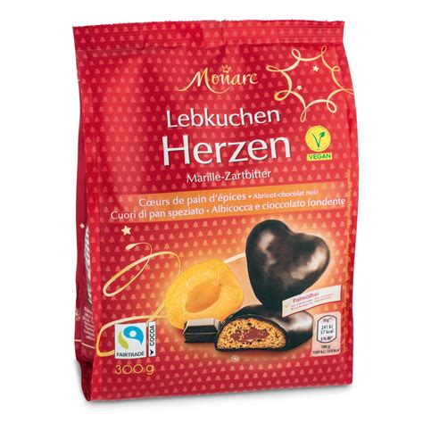 Monarc Lebkuchenherzen Zartbitter Hofer