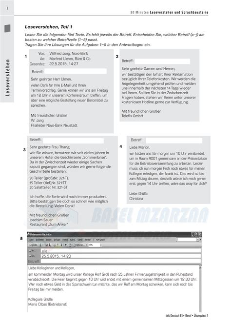 SOLUTION Modelltest 9 B1 Beruf Leseverstehen Deutsch Studypool