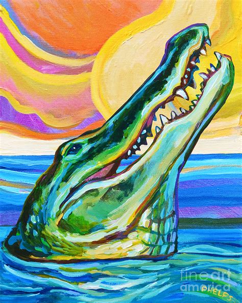 Florida Gator Painting By Robert Phelps Fine Art America