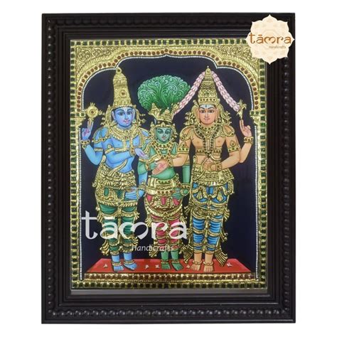 Buy Meenakshi Kalyanam Tanjore Painting From Tamra Handicrafts