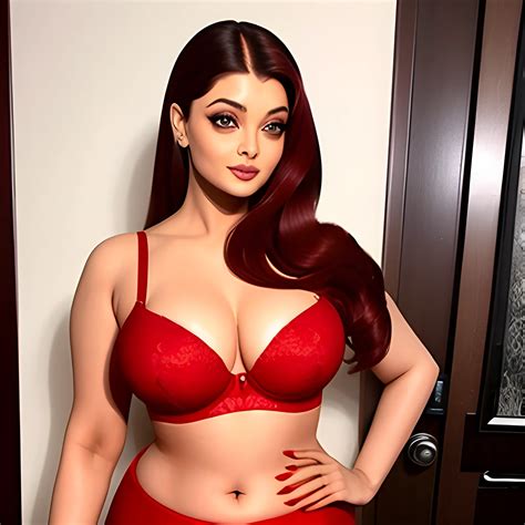 Aishwarya Rai Thick In Sexyest Night Red Bra Dress Arthub Ai