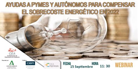 WEBINAR AYUDAS A PYMES Y AUTÓNOMOS PARA COMPENSAR EL SOBRECOSTE