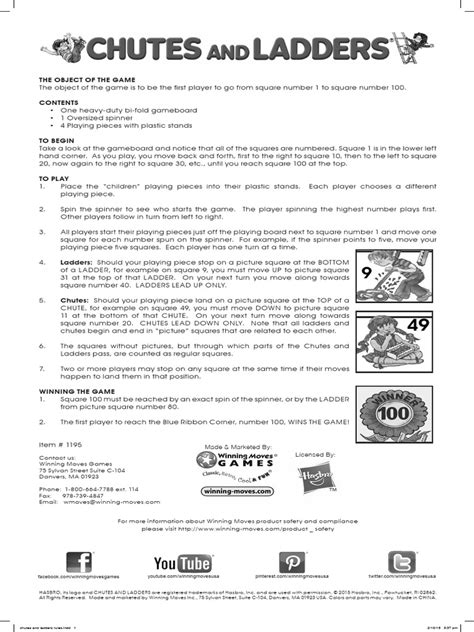 chutes and ladders rules | PDF