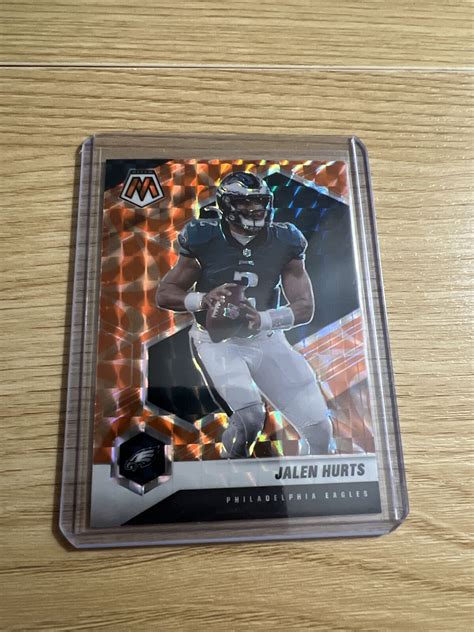 2021 Panini Mosaic Orange Reactive Prizm Jalen Hurts 160 Philadelphia