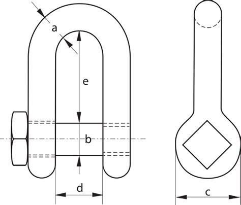 Buy Self Colour Dee Trawl Shackles Square Head Screw Pin Cookes