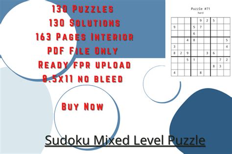 KDP Sudoku Hard Puzzle INTERIOR Graphic By DeSign Creative Fabrica