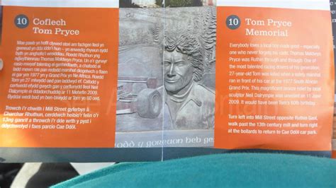 Tom Pryce Memorial, Ruthin, Denbighshire - See Around Britain