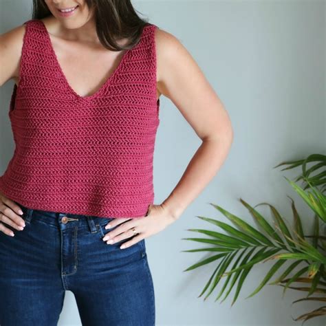 Crochet The Ruby V Tank MJ S Off The Hook Designs